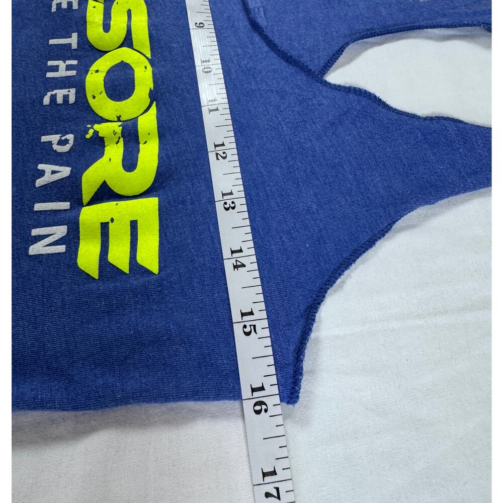 Livesore Racerback Tank Medium In Quads We Trust Blue Gym Workout - Picture 3 of 8